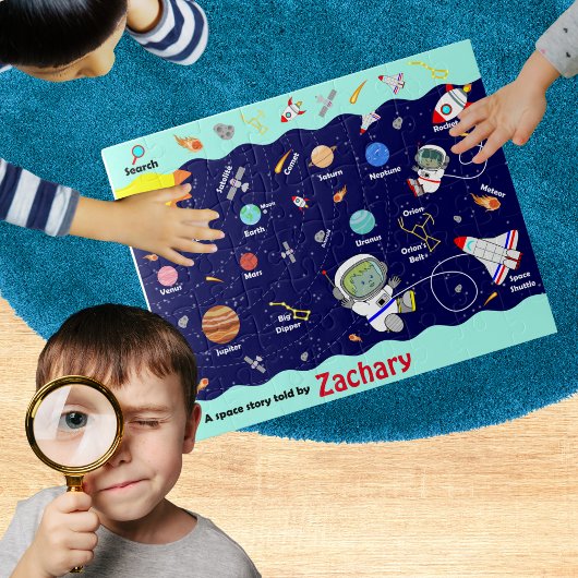Puzzle d'espace détecte chasse objet caché personn