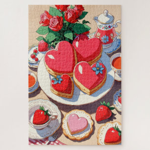 Puzzle Dessert aux fraises Anime
