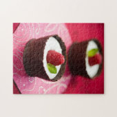 Puzzle Dessert blanc de mousse de chocolat (Horizontal)