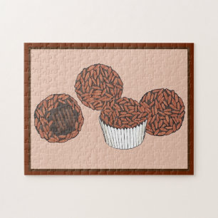 Puzzle Dessert de Brigadeiros brésilien de truffes de cho
