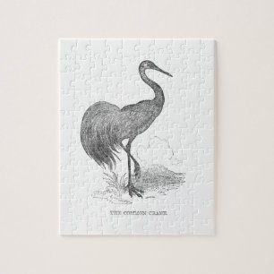Puzzle Dessin à la plume et à l'encre d'un oiseau grue vi