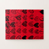 Puzzle Dessin adorable de Black Heart Scribble (Horizontal)