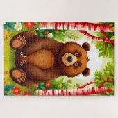 Puzzle Dessin animé d'ours brun mignon (Horizontal)