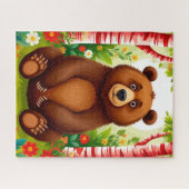 Puzzle Dessin animé d'ours brun mignon (Horizontal)