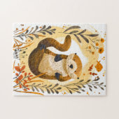 Puzzle dessin animé Sea Otter Flottant dans l'océan (Horizontal)