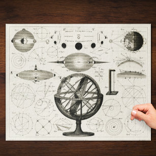 Puzzle Dessin antique des sphères astrologiques Vintages