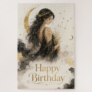 Puzzle Dessin aquarelle Vierge Joyeux Anniversaire