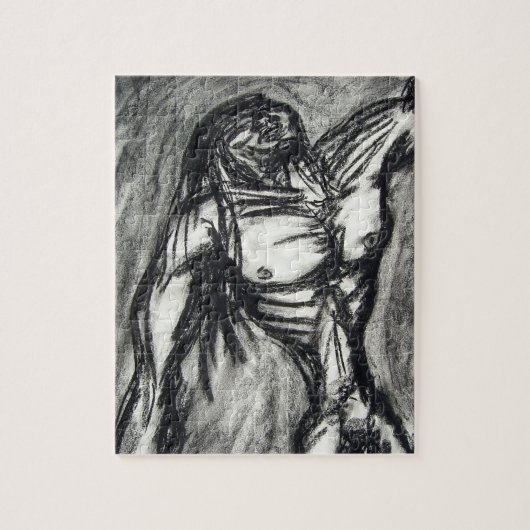 Puzzle Dessin au charbon de bois : crise et dépression (Vertical)