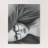 Puzzle Dessin au crayon de la fille (Vertical)