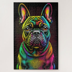 Puzzle Dessin coloré Abstrait d'un Bulldog français