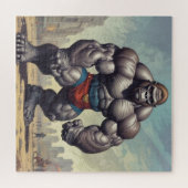 Puzzle Dessin d'art pop de Gorilla Bodybuilder (Horizontal)