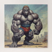 Puzzle Dessin d'art pop de Gorilla Bodybuilder (Vertical)