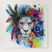 Puzzle Dessin d'art tableau représentant le lion (Vertical)
