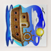 Puzzle Dessin de bateau de pêche (Horizontal)