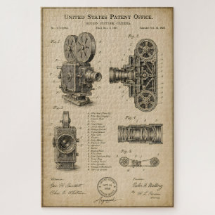 Puzzle Dessin de brevet de caméra vintage