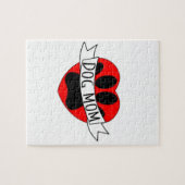 Puzzle Dessin De Chien Maman Paw Et Red Heart (Horizontal)