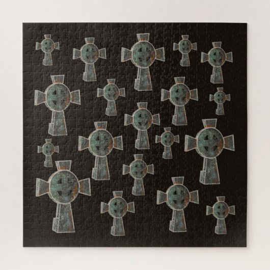 Puzzle Dessin de croix de tête de cimetière gothique d'Ha (Vertical)