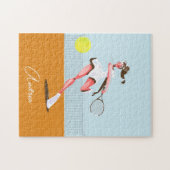 Puzzle Dessin de la joueuse de tennis de fille Illustrati (Horizontal)