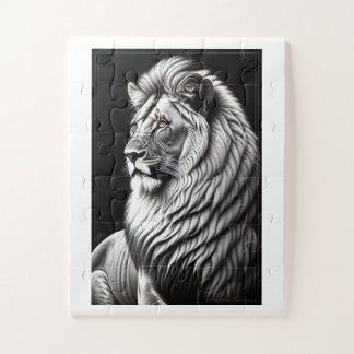 Puzzle Dessin de lion peinture