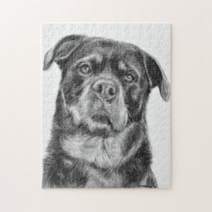 Puzzle Dessin de rottweiler