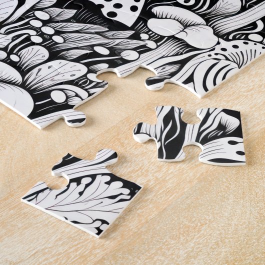 Puzzle Dessin de trait de champignon (Côté)