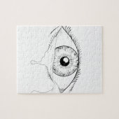 Puzzle Dessin débordant pleurant de larmes d'oeil humain (Horizontal)