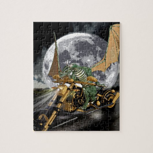 Puzzle Dessin Dragon et Imaginaire Lune (Vertical)