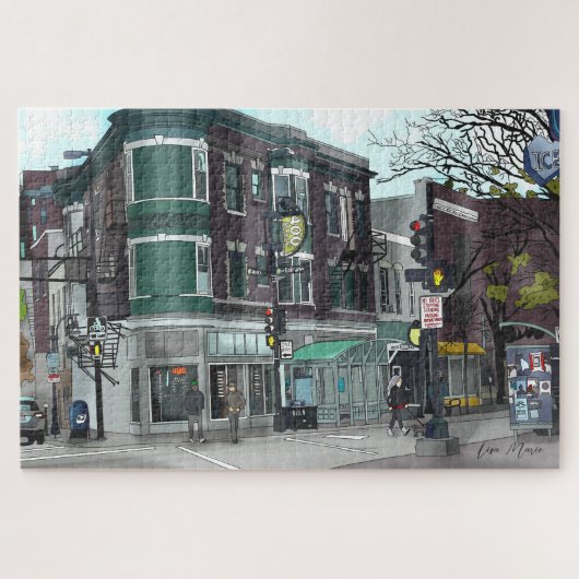 Puzzle Dessin du centre de Madison, Wisconsin (Horizontal)
