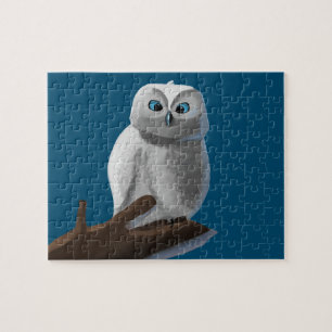Puzzle Dessin d'une chouette assise sur une branche