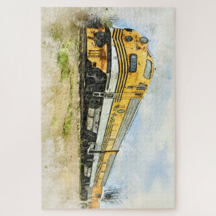 Puzzle Dessin/Esquisse d'une locomotive/train diesel