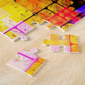Puzzle Dessin géométrique multicolore funky (Côté)