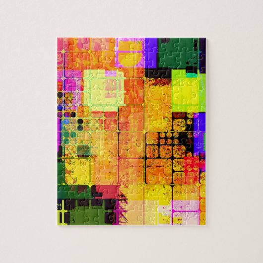 Puzzle Dessin géométrique multicolore funky (Vertical)