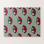 Puzzle Dessin Kawaii Sushi, Riz de Poisson et Algues (Horizontal)