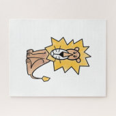 Puzzle dessin mignon lion enfants retro safari jungle ani (Horizontal)