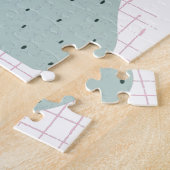 Puzzle Dessin personnalisé Fleurs chats et saumons (Côté)
