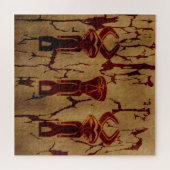 Puzzle dessin tribal Abstrait africain (Horizontal)