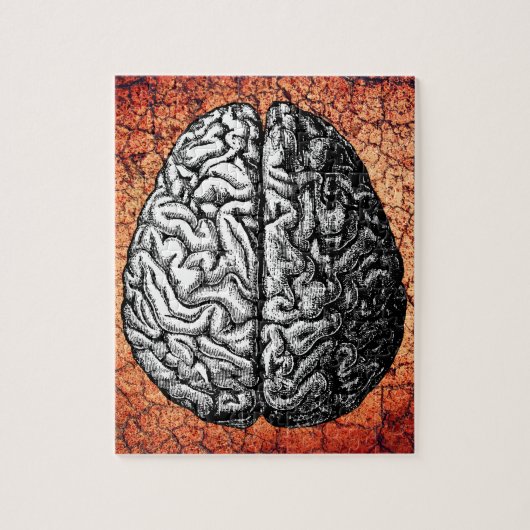 PUZZLE DESSIN VINTAGE DU CERVEAU (Vertical)