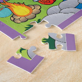 Puzzle Dessins amusants Camping (Côté)