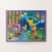 Puzzle Dessins amusants Camping (Horizontal)