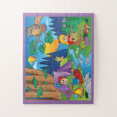 Puzzle Dessins amusants Camping (Vertical)