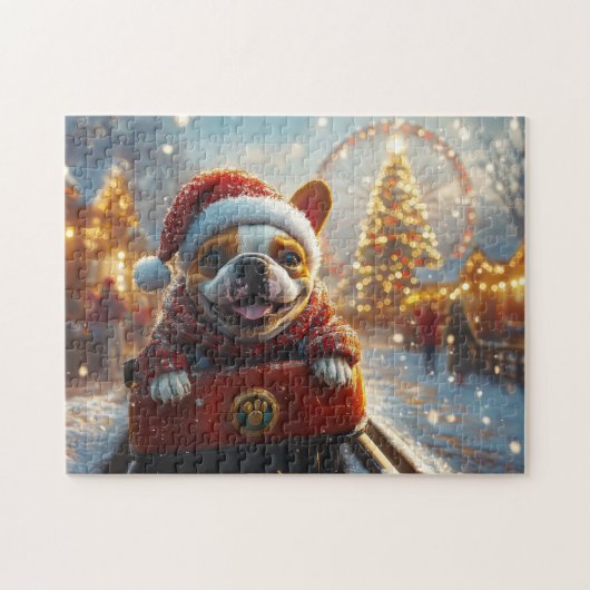 Puzzle Dessous de verre à rouleaux pour chien Bull Terrie (Horizontal)