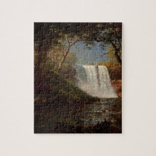 Puzzle Destin de cascade de forêt de peinture d'Albert Bi