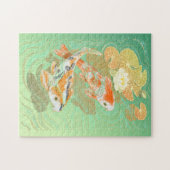 Puzzle d'étang de nénuphar de poissons de Koi de (Horizontal)