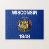 Puzzle d'État du Wisconsin (Horizontal)