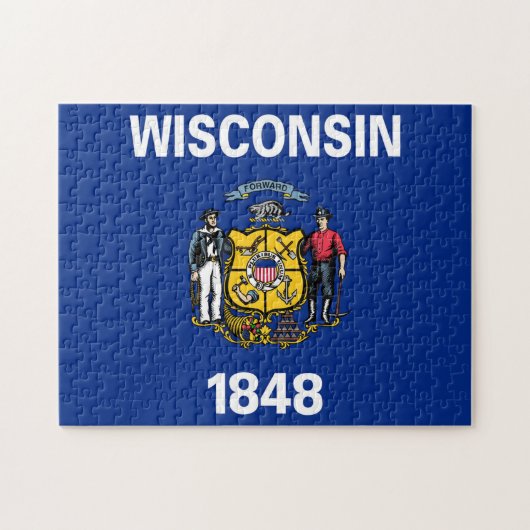 Puzzle d'État du Wisconsin (Horizontal)