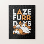 Puzzle Détendez-vous Art Chat - 'Laze Furr Days' pour les (Vertical)