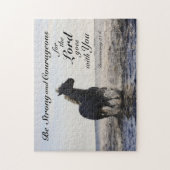 Puzzle Deutéronome 31:6 Soyez un cheval fort et courageux (Vertical)