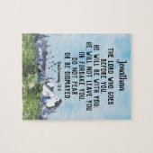 Puzzle Deutéronome 31 8 Bible Verse Aquarelle Nature (Horizontal)