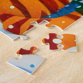 Puzzle Deux adorables chats orange et blanc (Côté)
