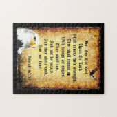 Puzzle Deux aigles avec Ésaïe 40:31 (Horizontal)